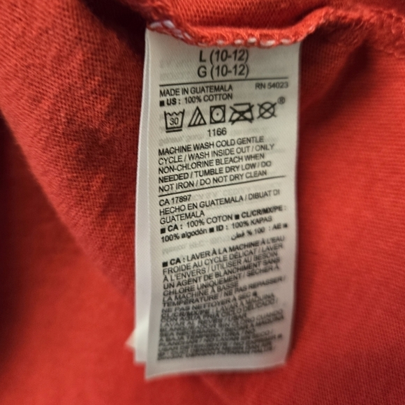 Old Navy Christmas Tree t-shirt Red L (10 - 12) - Picture 5 of 8